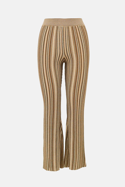 Veronica Beard Metallic Knit Massaro Pant
