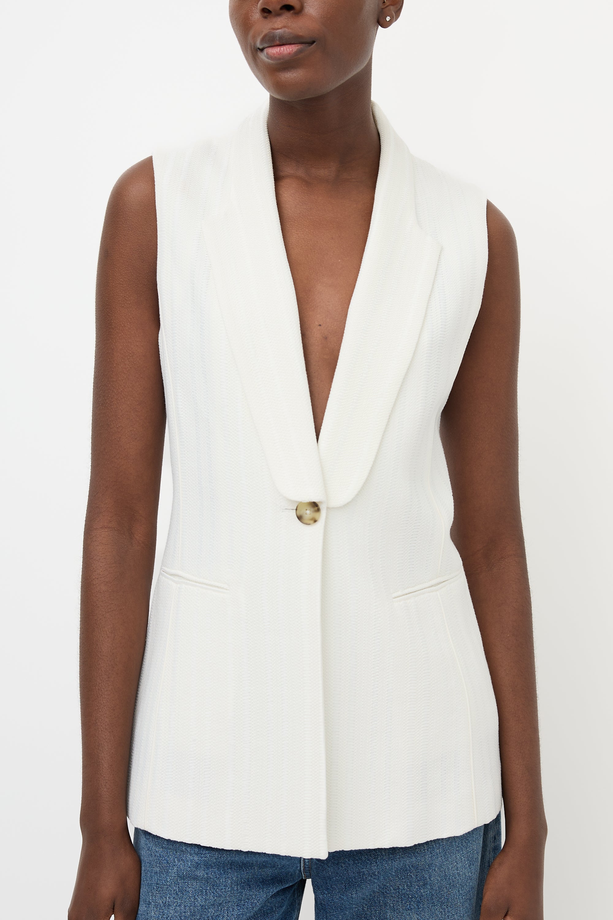 Veronica Beard Spring 2016 Single Button Vest