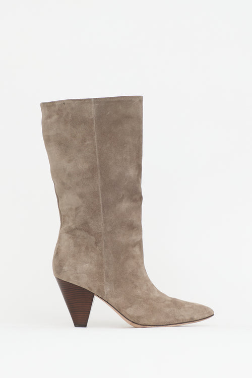 Veronica Beard Suede Blondie Boot