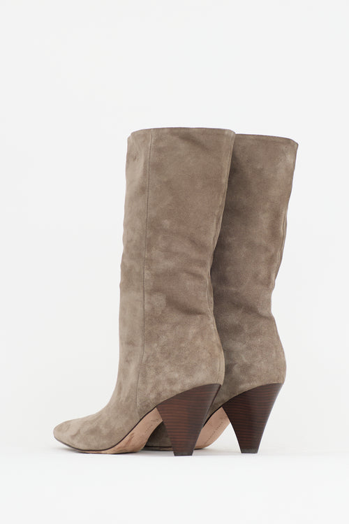 Veronica Beard Suede Blondie Boot