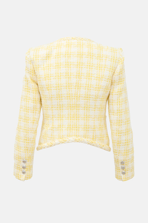 Veronica Beard Tweed Bryne Cropped Blazer
