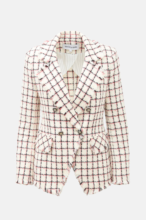 Veronica Beard Tweed Check Taja Blazer