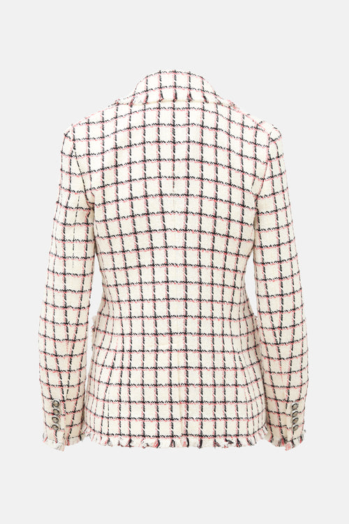 Veronica Beard Tweed Check Taja Blazer