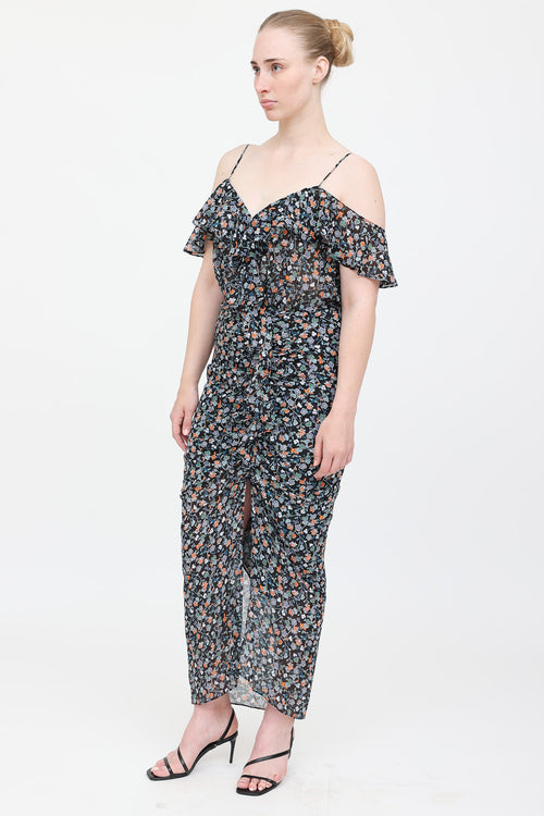 Veronica Beard Silk Floral Sleeveless Dress