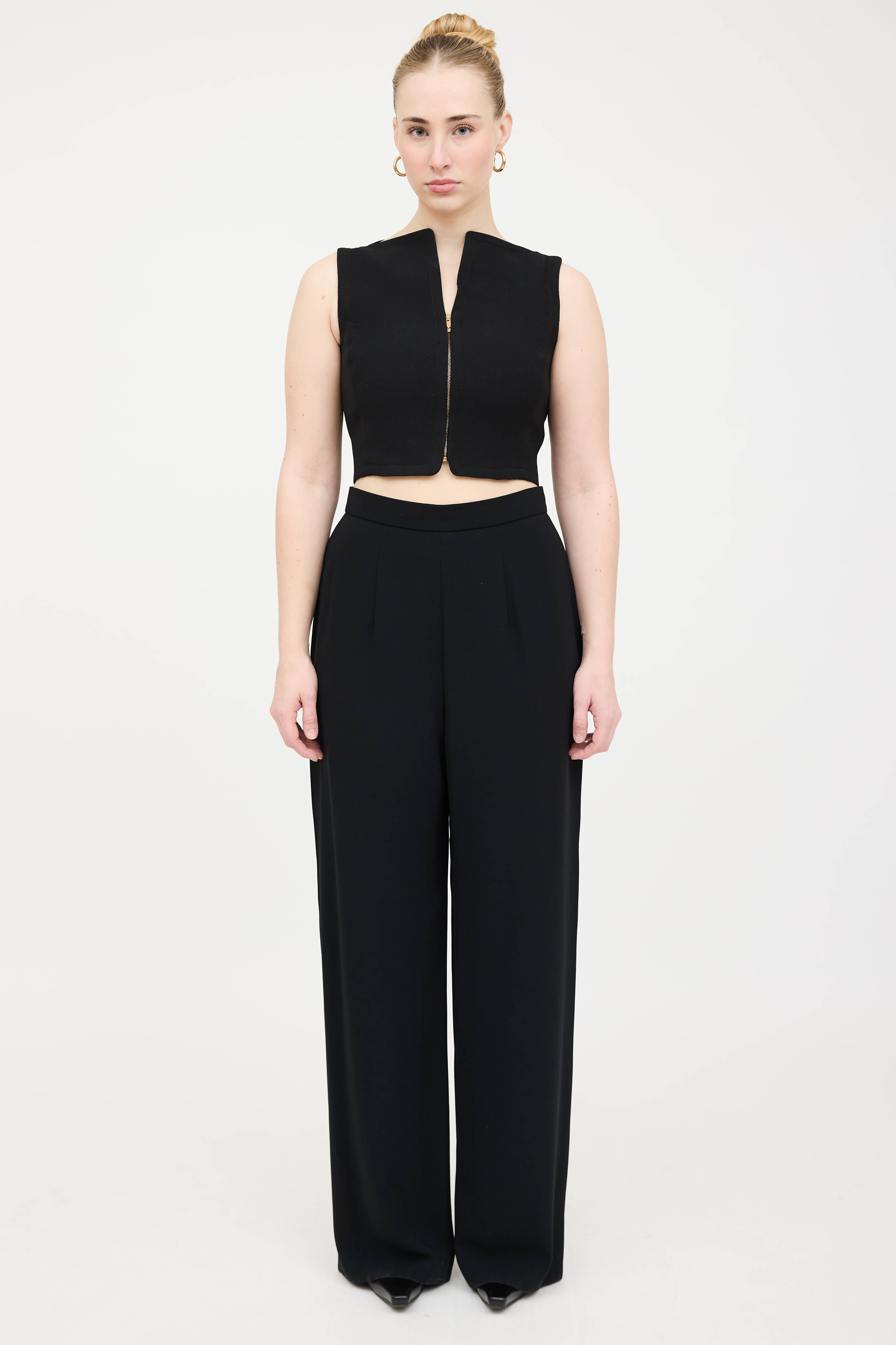 Versace Cropped Zip Top