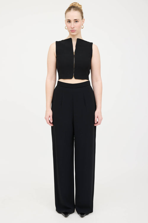 Versace Cropped Zip Top