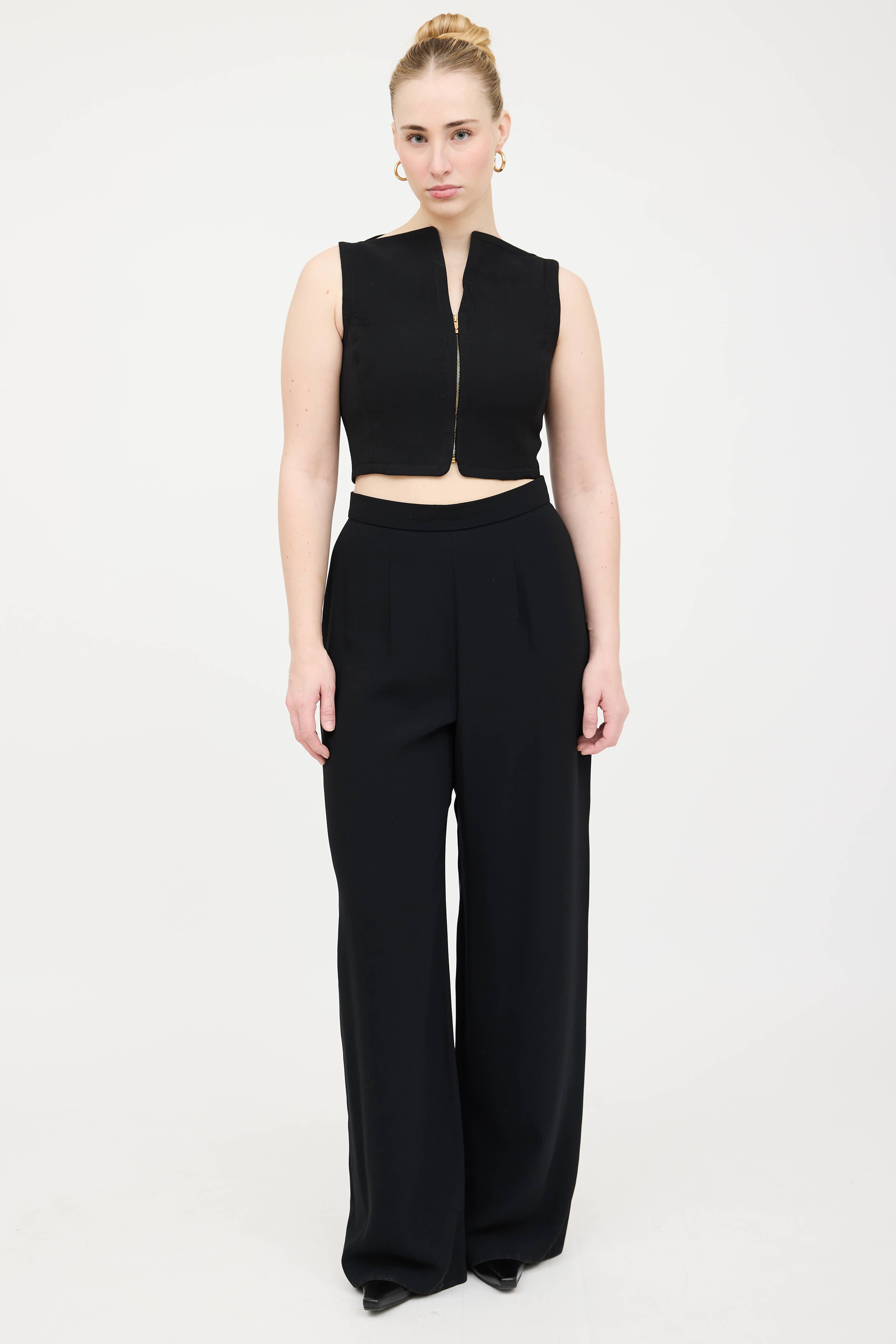 Versace Cropped Zip Top