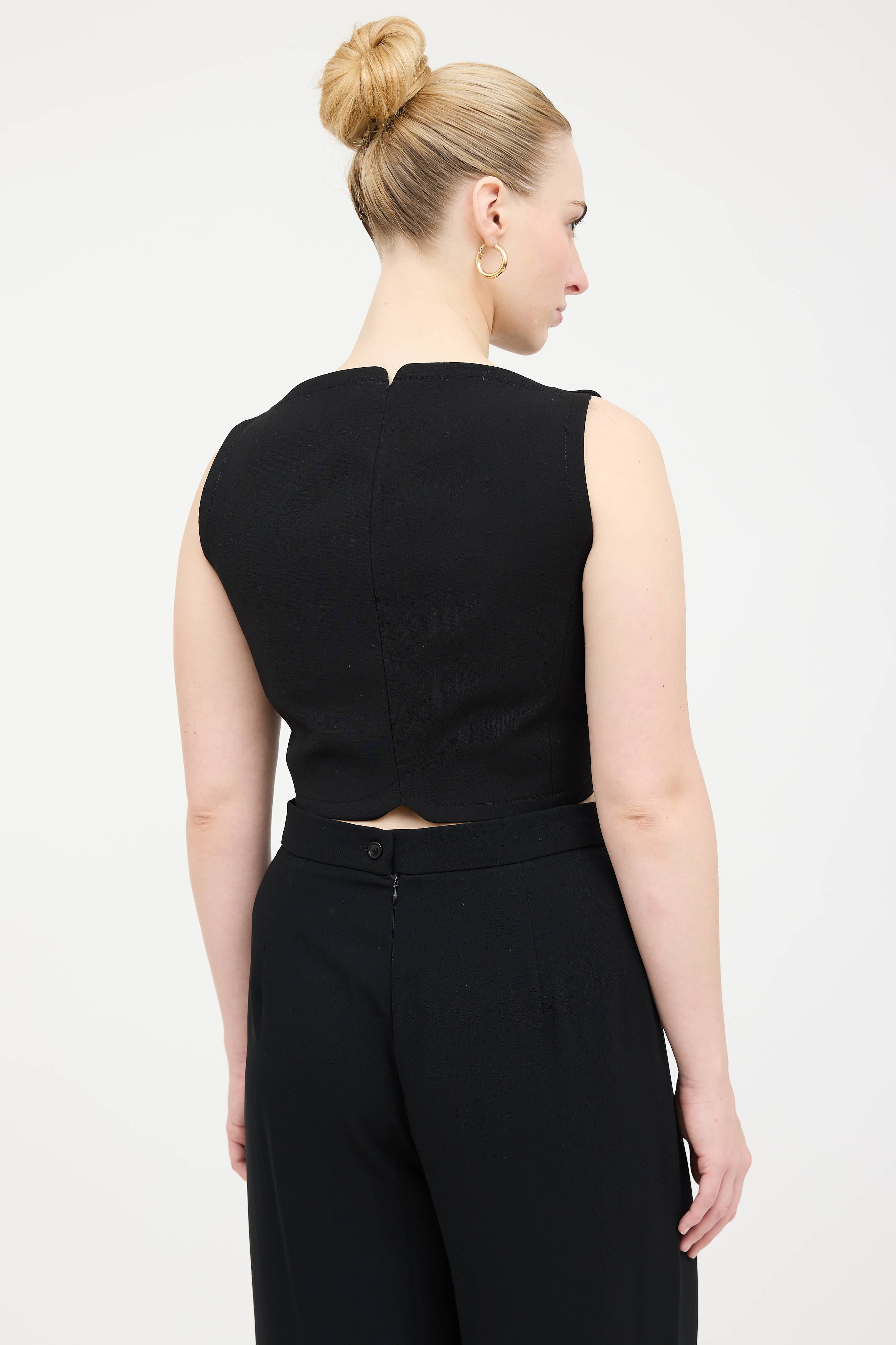 Versace Cropped Zip Top