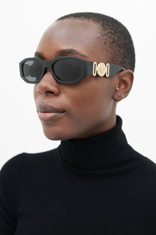 Versace Black & Gold 4361 GB1 Sunglasses