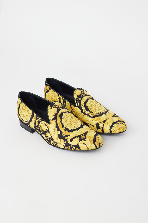 Versace Black & Gold Barocco Loafer