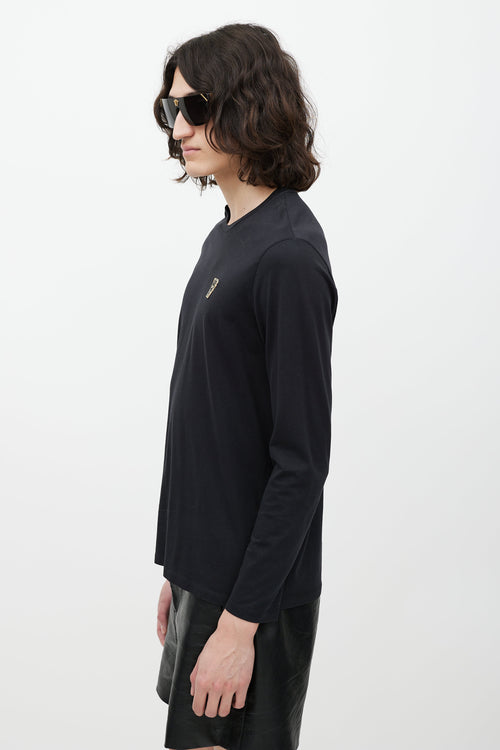 Versace Black & Gold Logo Top