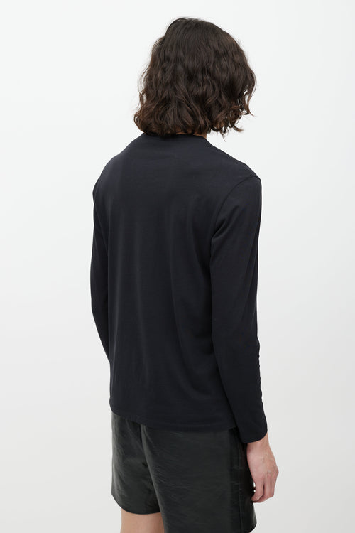 Versace Black & Gold Logo Top
