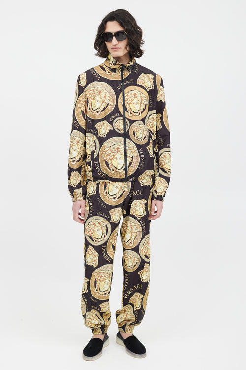 Versace Black & Gold Medusa Co-Ord Set