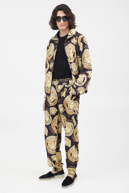 Versace Black & Gold Medusa Co-Ord Set