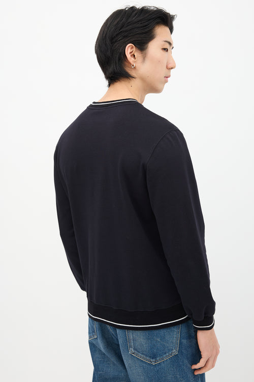 Versace Black & White Painted Graphic Crewneck