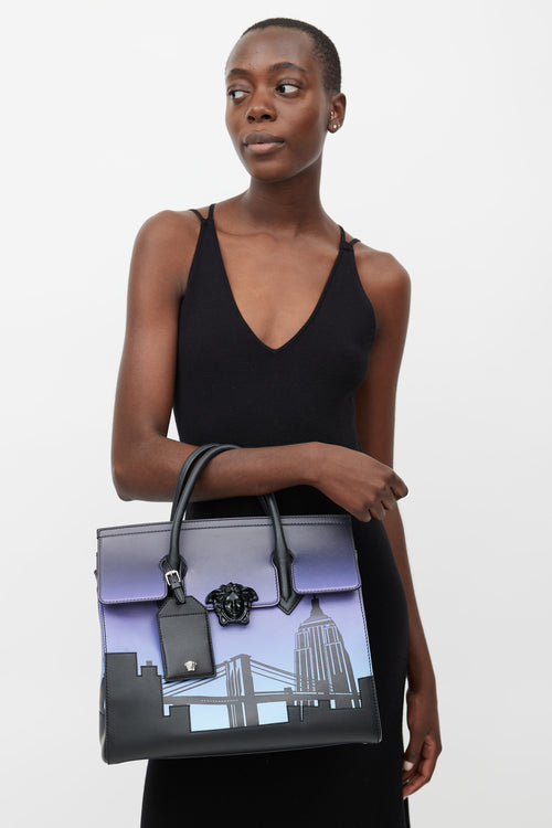 Versace Black & Blue Palazzo Empire New York Bag