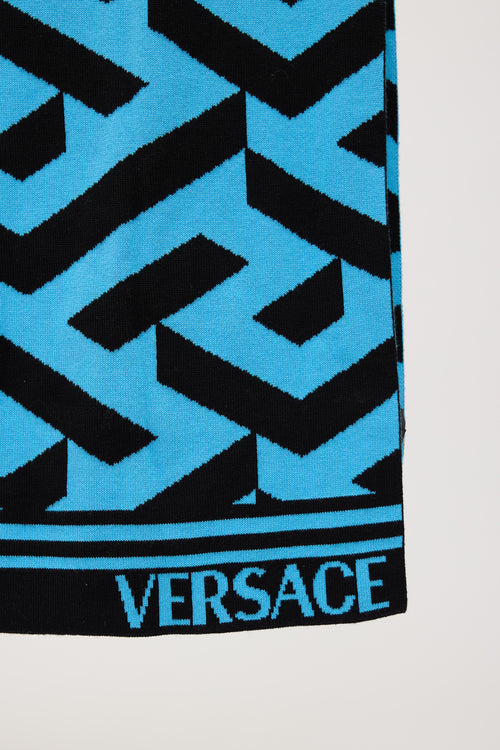 Versace Logo Knit Scarf