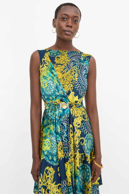 Versace Silk Satin Printed Dress