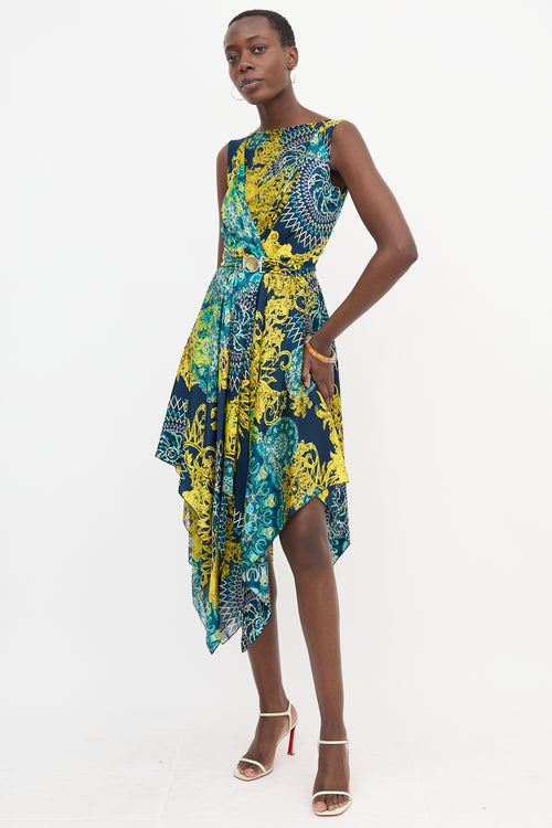 Versace Silk Satin Printed Dress