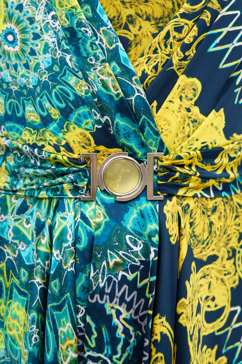 Versace Silk Satin Printed Dress