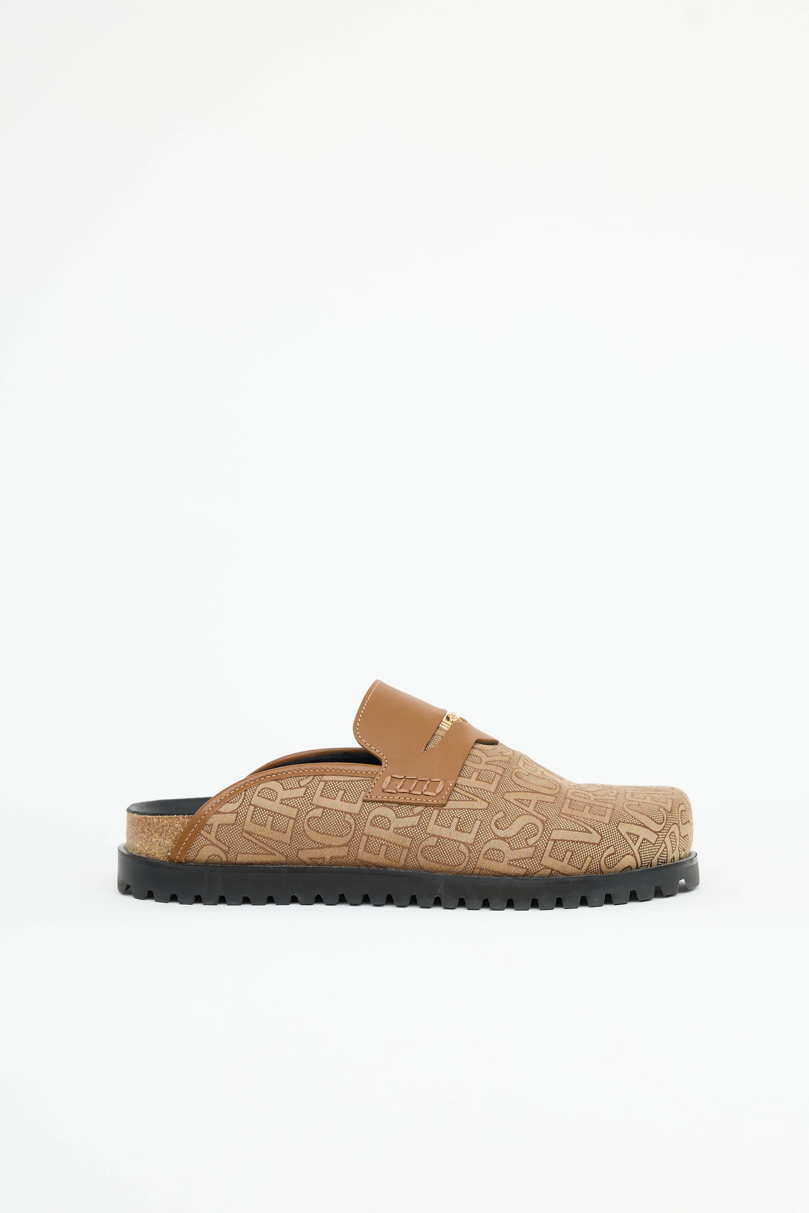 Versace Jacquard Logo Mule