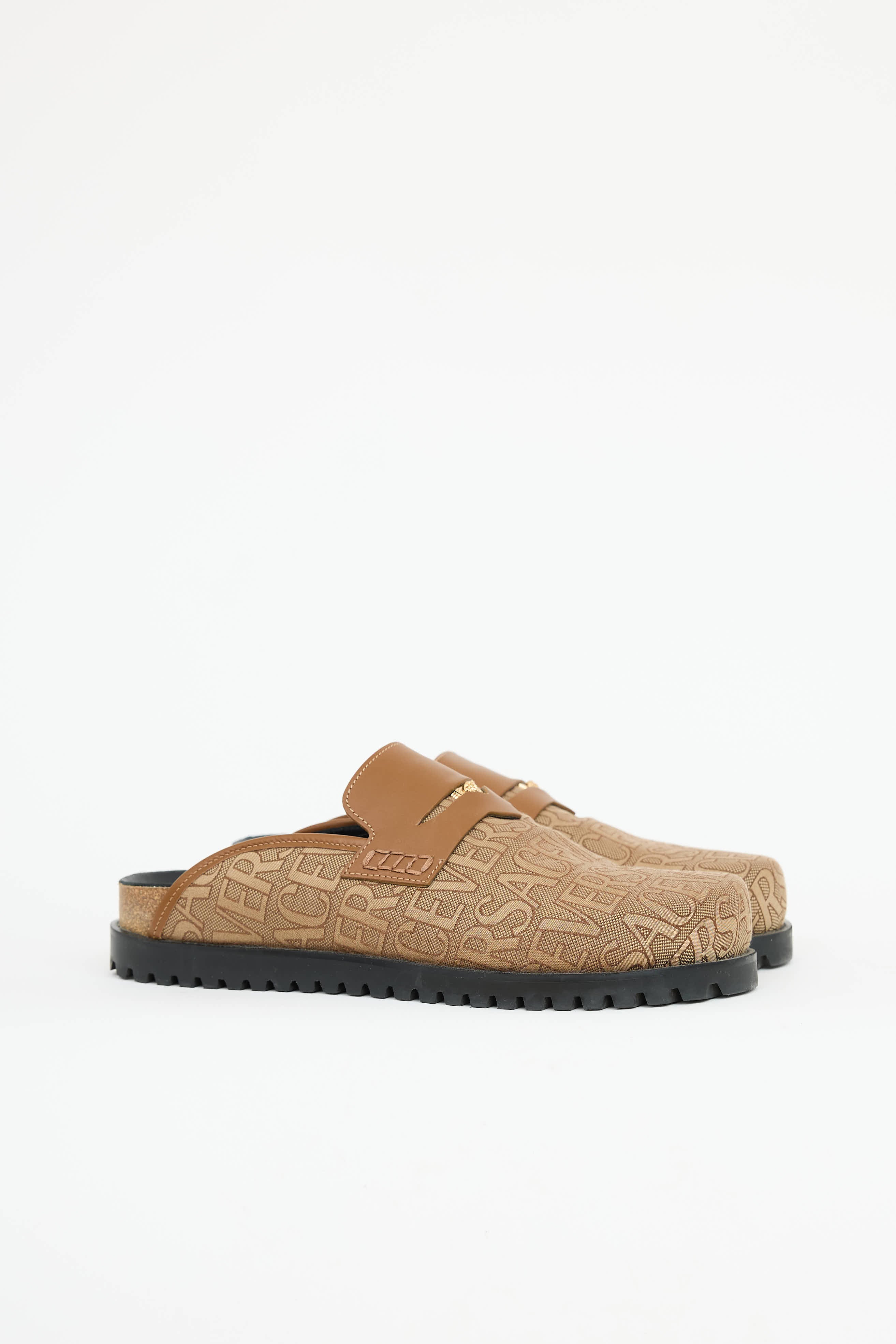 Versace Jacquard Logo Mule