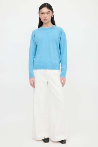 Versace Cashmere Safety Pin Sweater