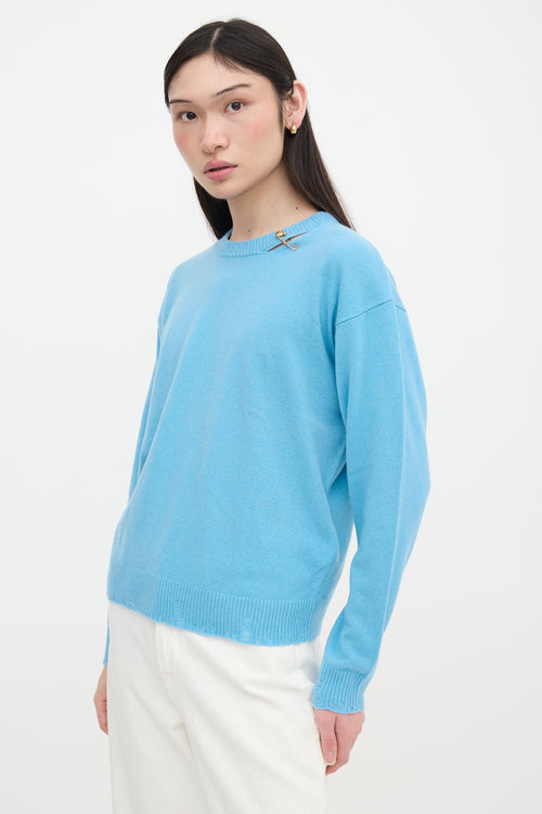 Versace Cashmere Safety Pin Sweater