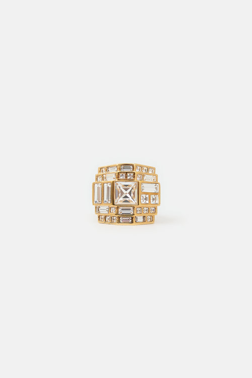 Versace Crystal Cocktail Ring