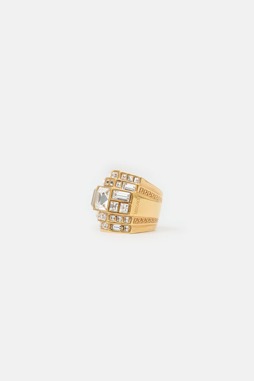Versace Crystal Cocktail Ring