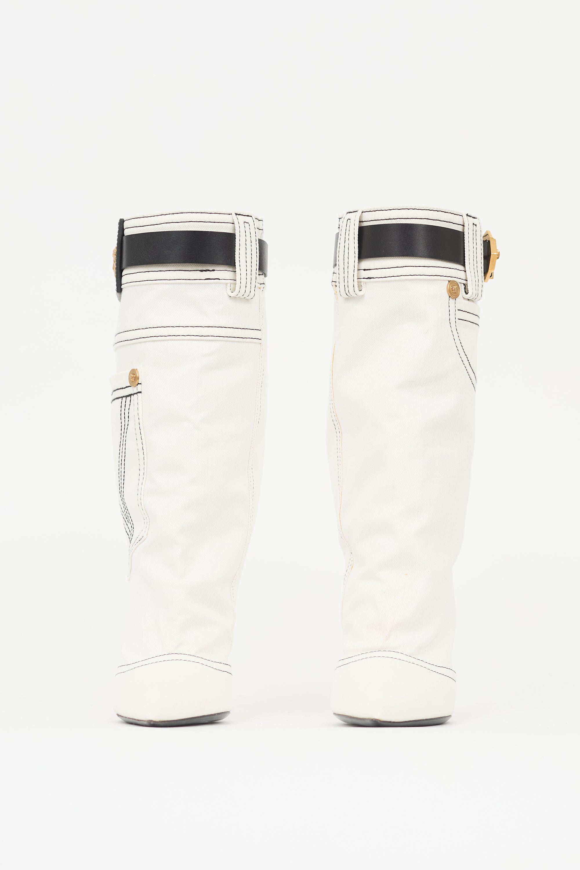 Versace Denim Medusa Boot