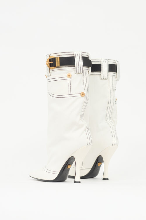 Versace Denim Medusa Boot