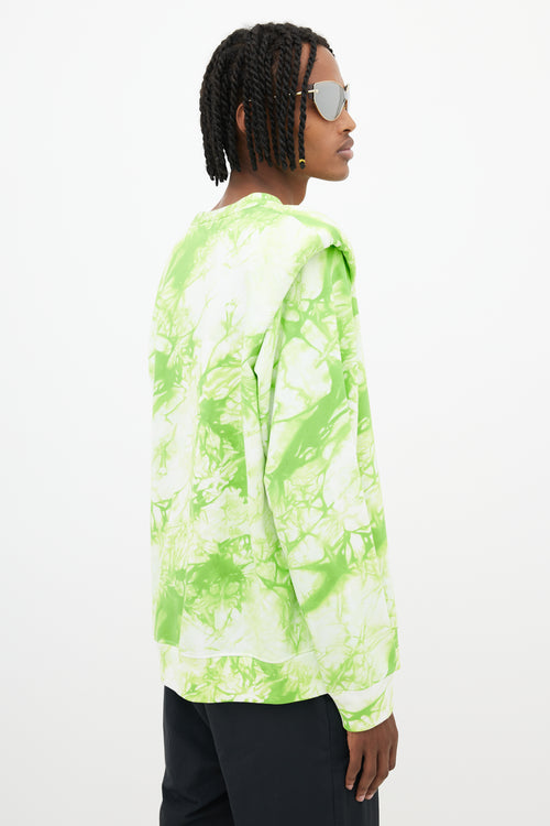 Versace Green & White Padded Logo Sweatshirt