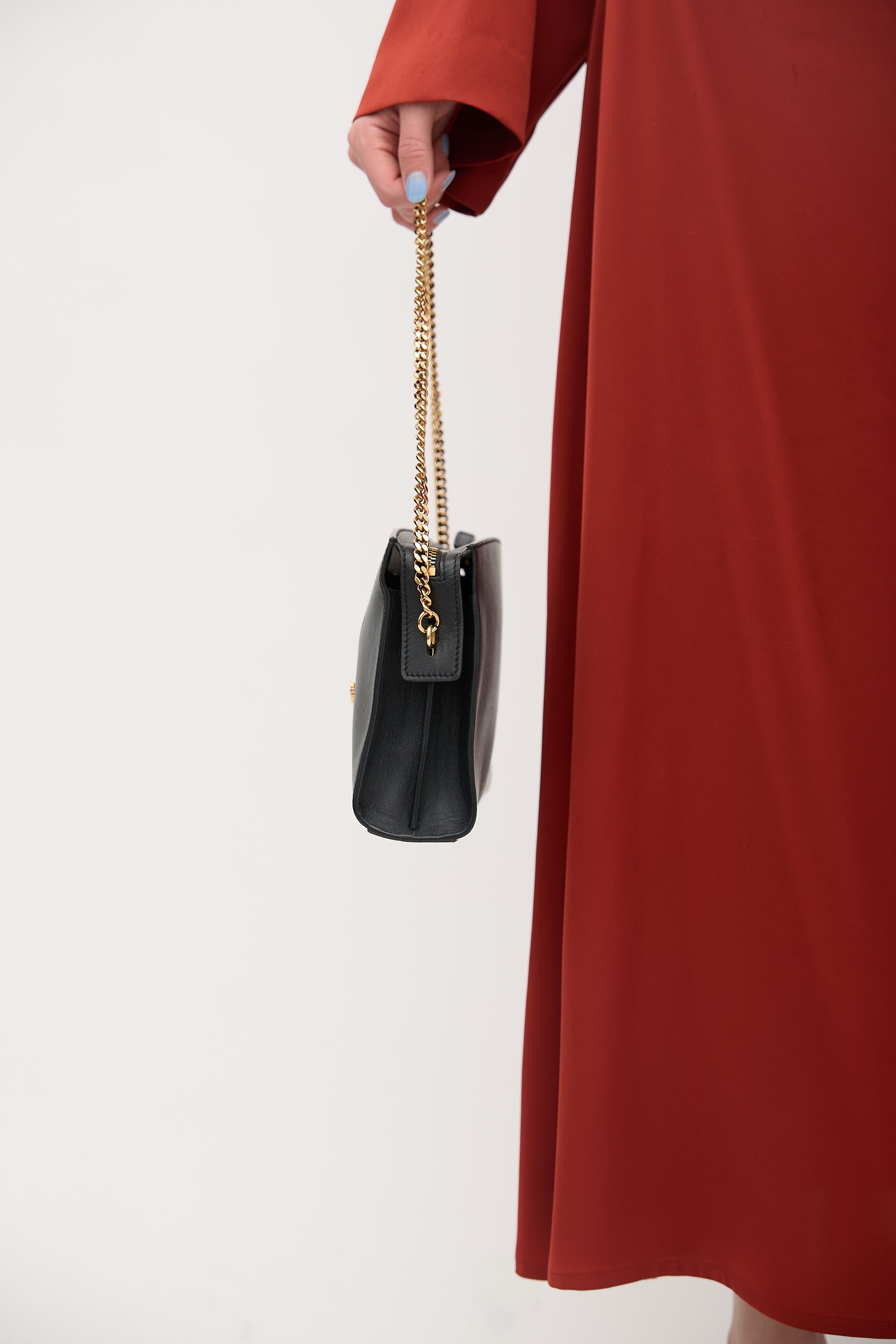 Versace Leather Virtus Shoulder Bag