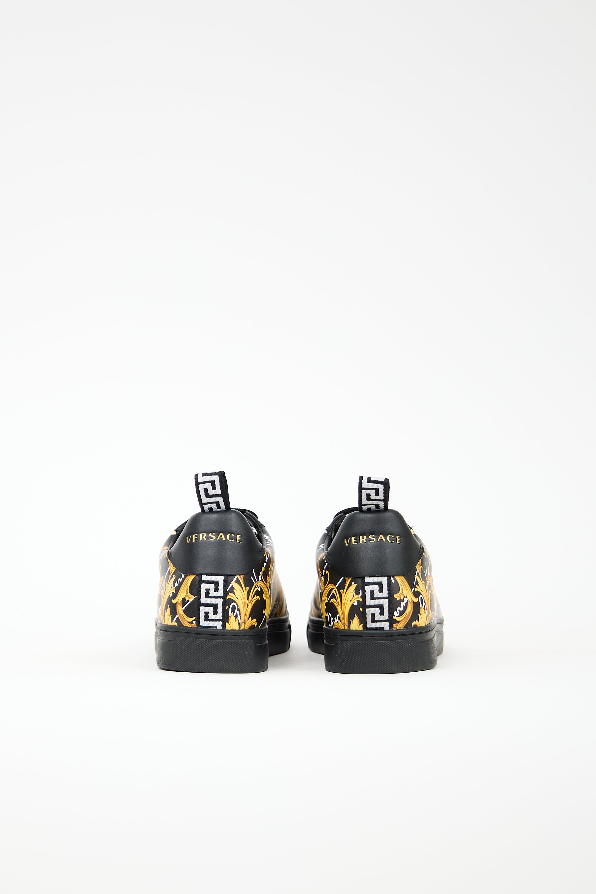 Versace Leather Barocco Printed Low Sneaker