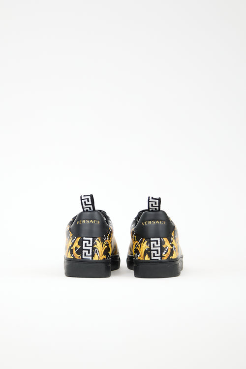 Versace Leather Barocco Printed Low Sneaker