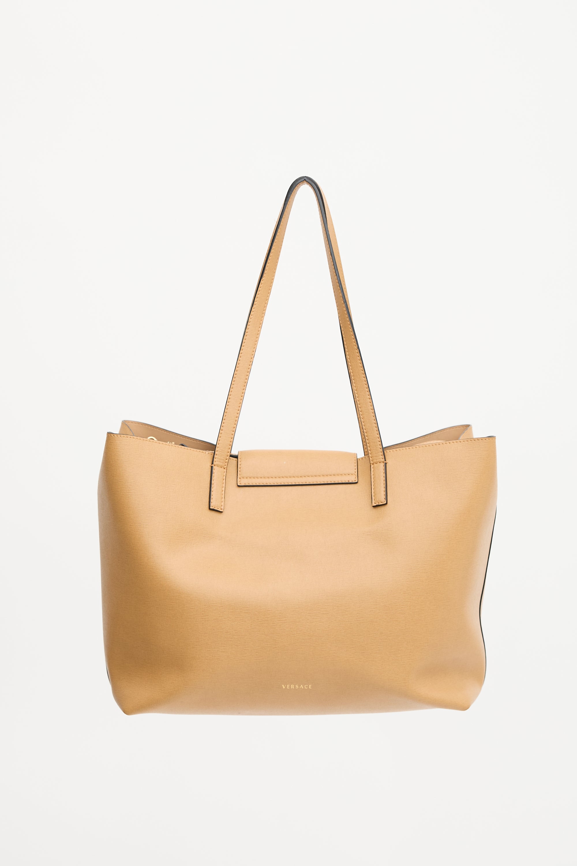 Versace Leather Virtus Tote Bag