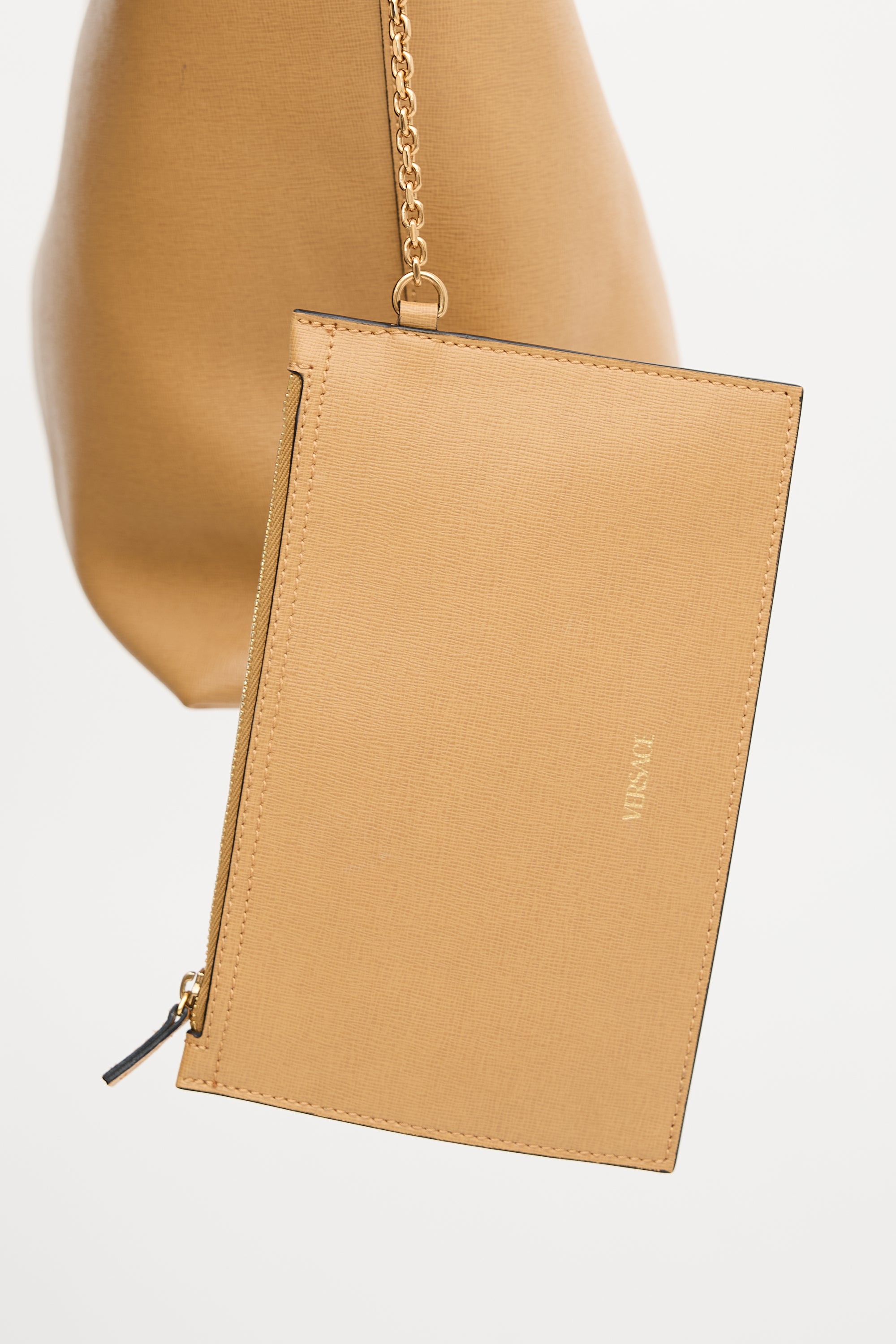 Versace Leather Virtus Tote Bag