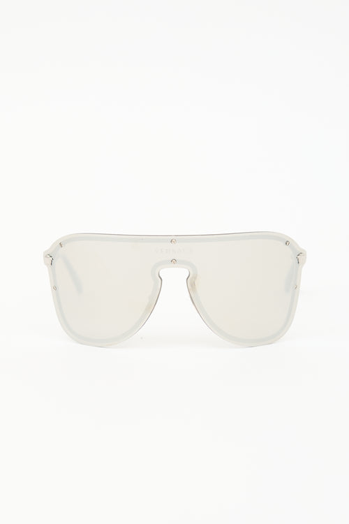 Versace 2180 Mirrored Shield Sunglasses