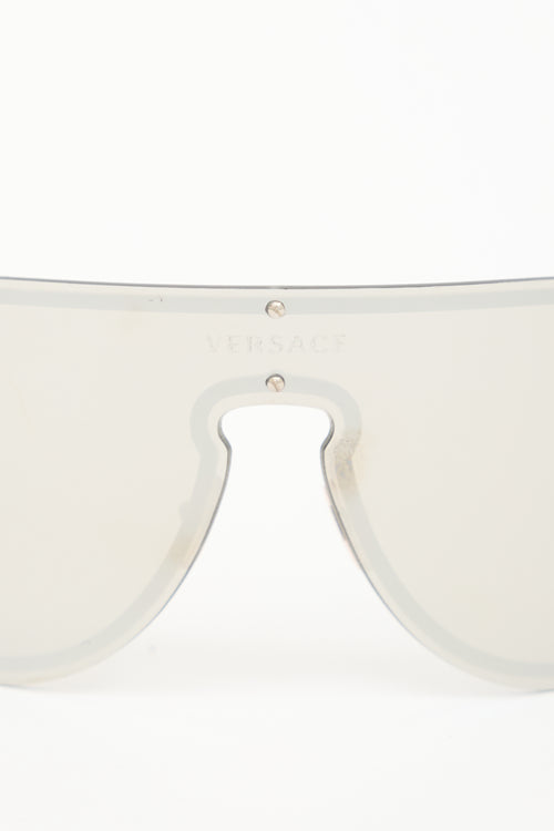 Versace 2180 Mirrored Shield Sunglasses