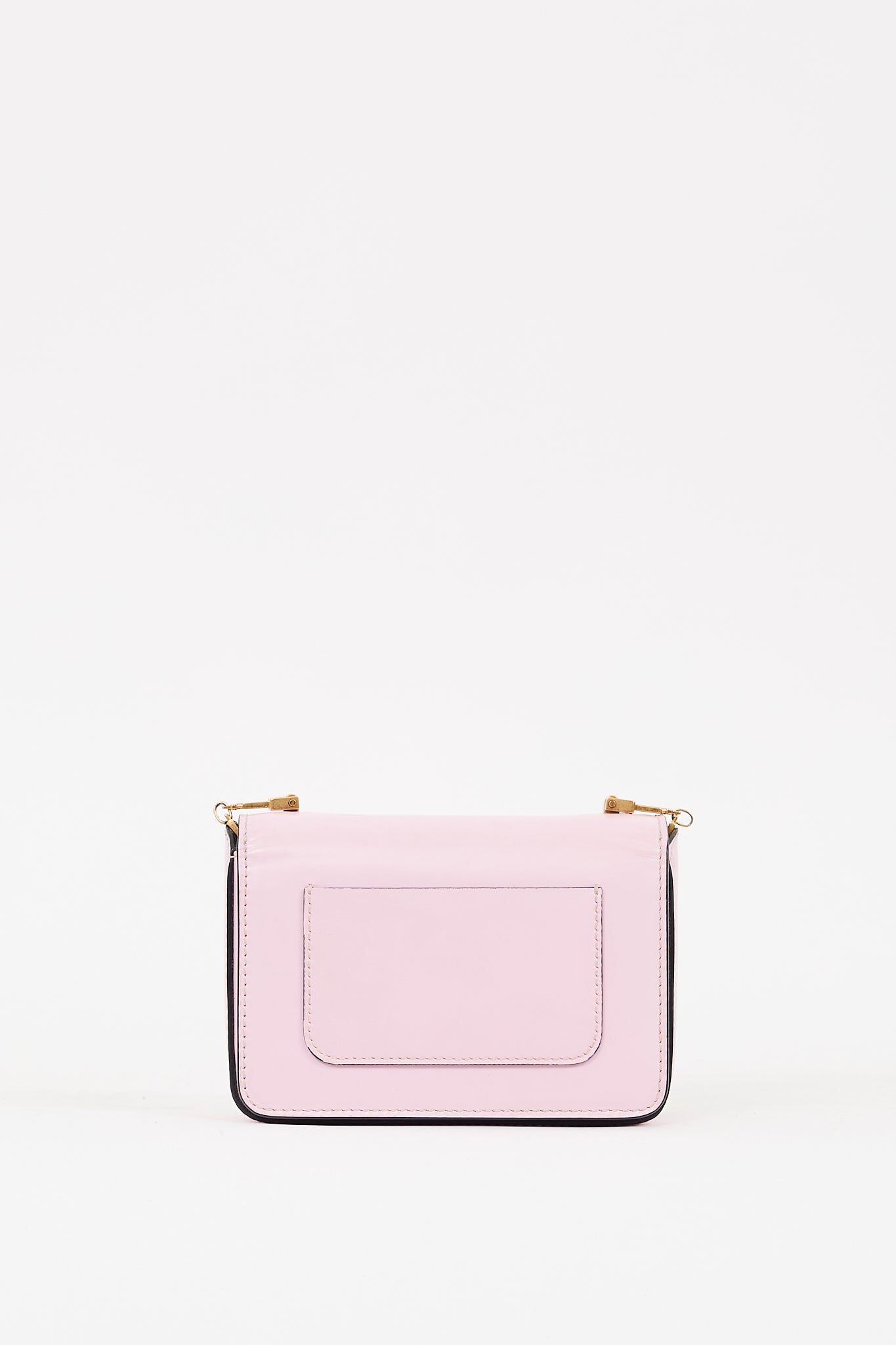 Versace Pink Leather Mini Icon Flap Bag