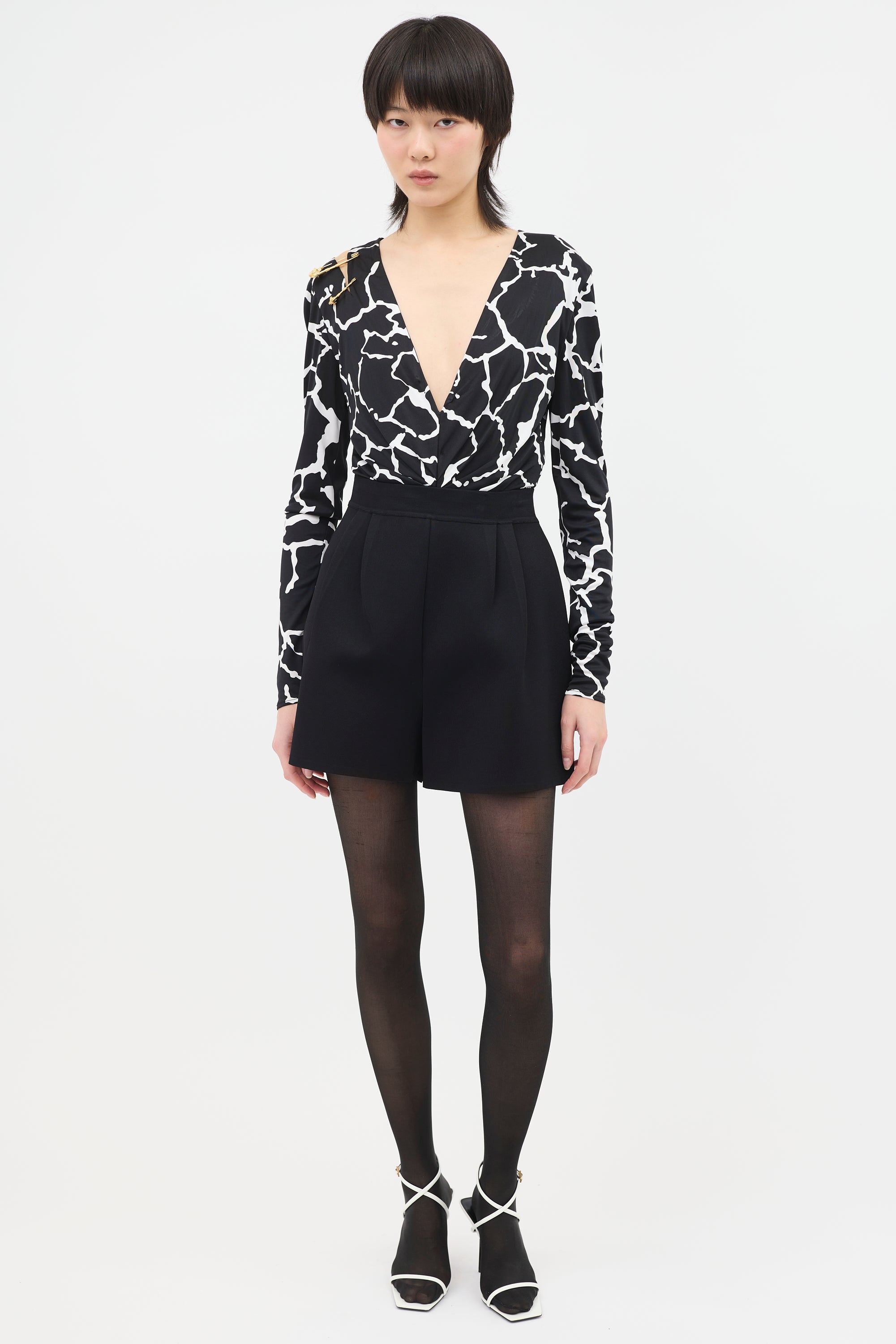 Versace Pre Fall 2019 Printed Bodysuit