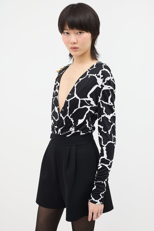 Versace Pre Fall 2019 Printed Bodysuit