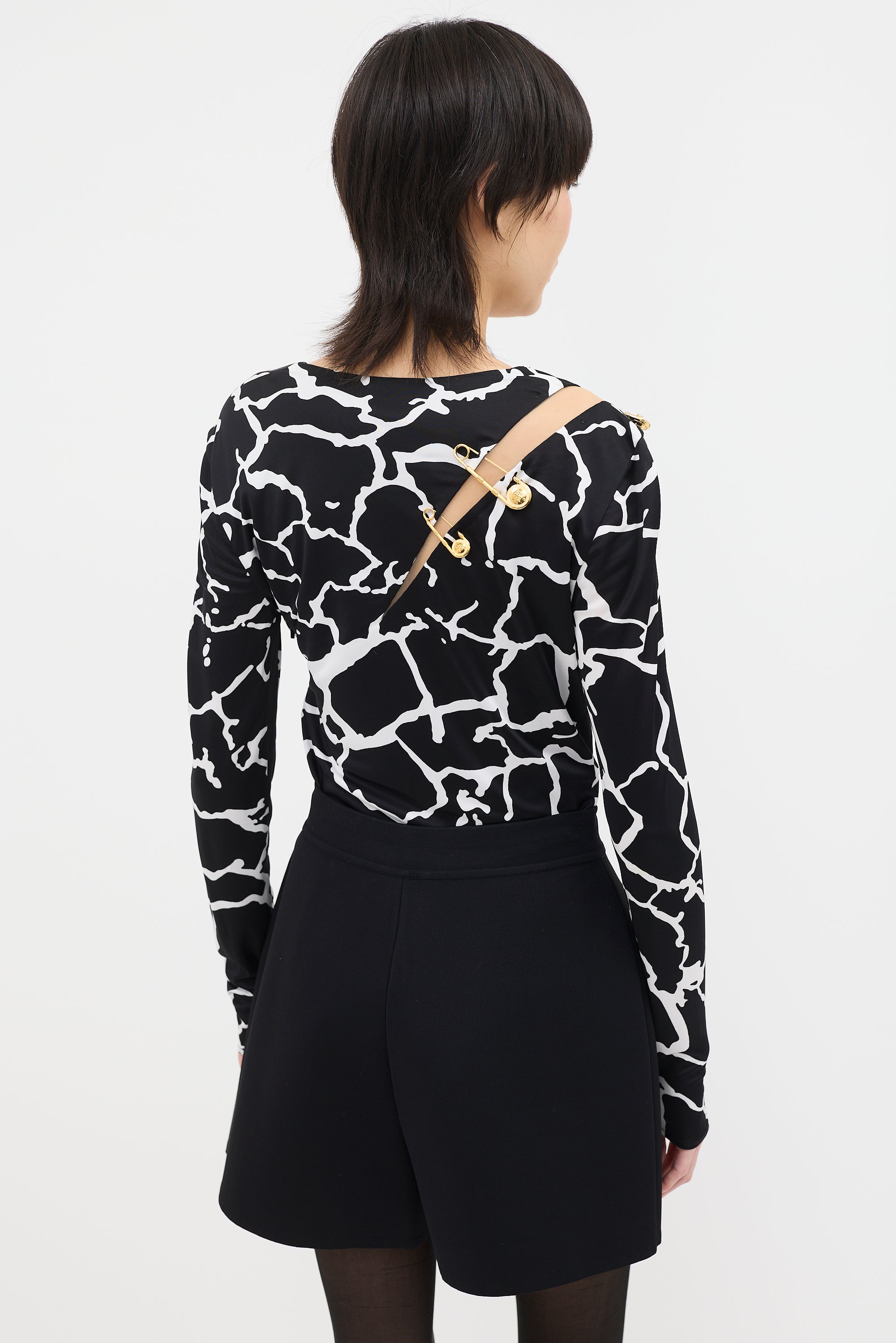 Versace Pre Fall 2019 Printed Bodysuit