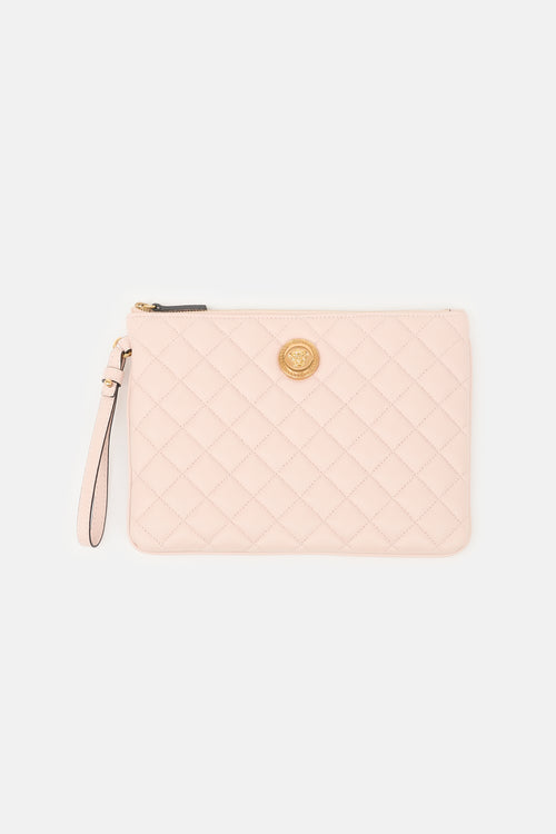 Versace Quilted Leather Medusa Pouch