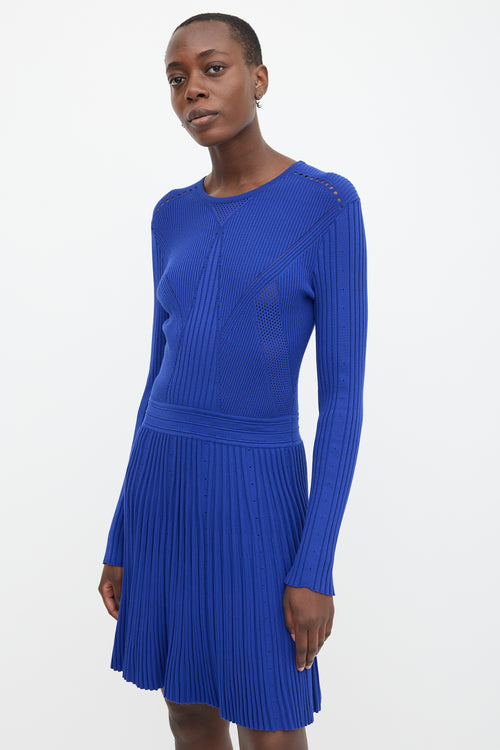 Versace Ribbed Knit Flare Dress