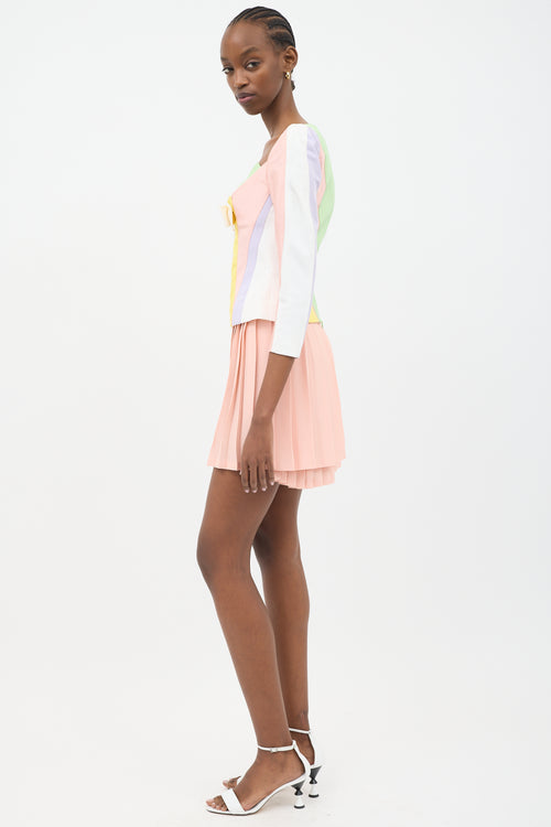 Versace SS 1992 Pastel Bustier Top