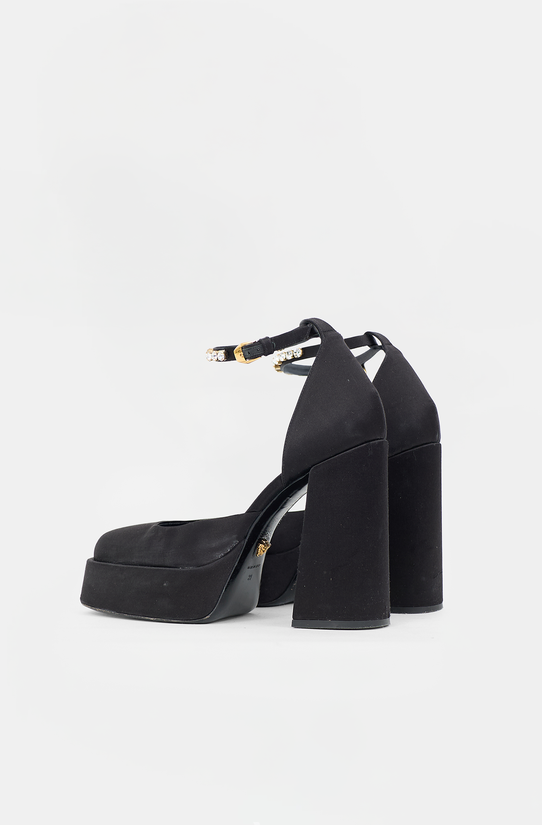 Versace Satin Aevitas Platform Sandal