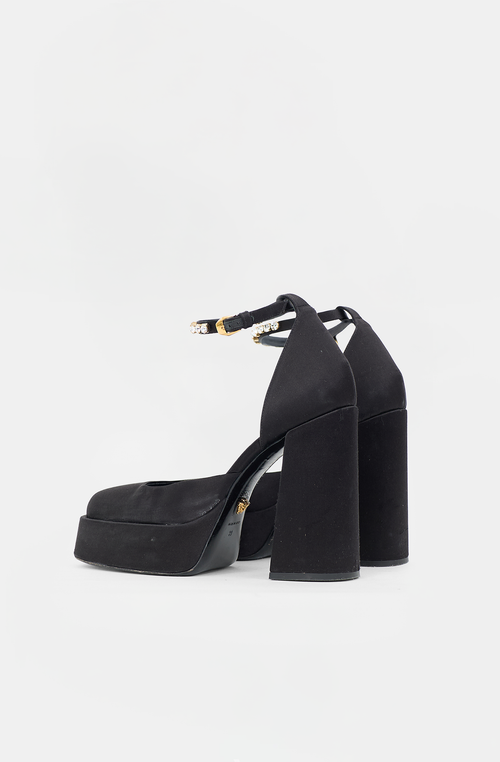 Versace Satin Aevitas Platform Sandal