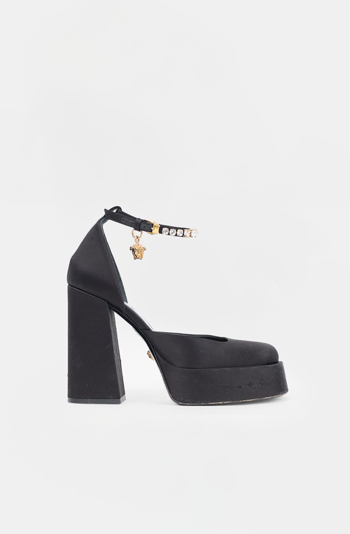 Versace Satin Aevitas Platform Sandal